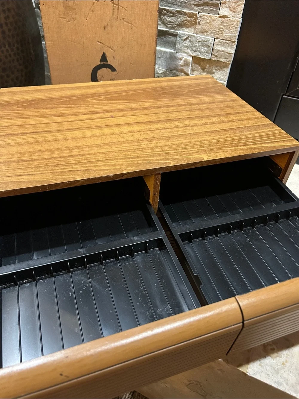 Woodgrain Stackable Storage Box - Brown - Picture 8 of 16
